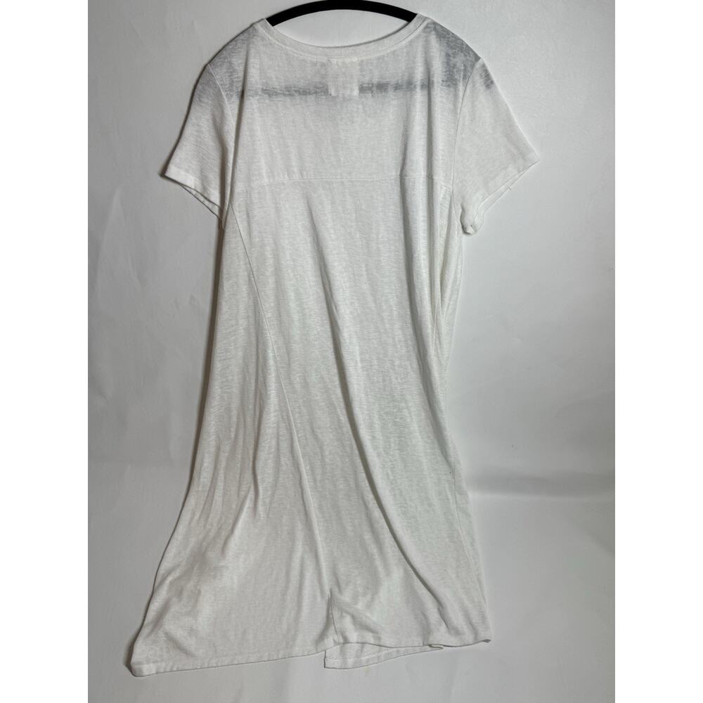 Dubgee High Low White Tunic Top Size Medium Lagenlook Minimalist Lightweight - Picture 3 of 4